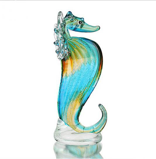 סוס ים צבעוני מזכוכית מנופחת