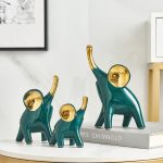 Christmas-Home-decoration-ceramics-Elephant-figurine-decorative-elephants-figures-statue-decor-Living-room-office-Art-figurines