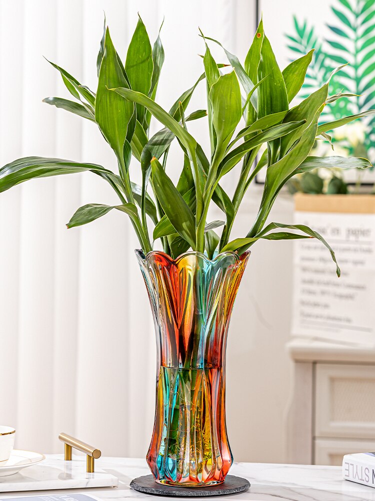 High-quality-Nordic-Colorful-Glass-Vase-Decoration-Living-Room-Large-Flower-Arrangement-Rose-Lily-Flowers-Transparent
